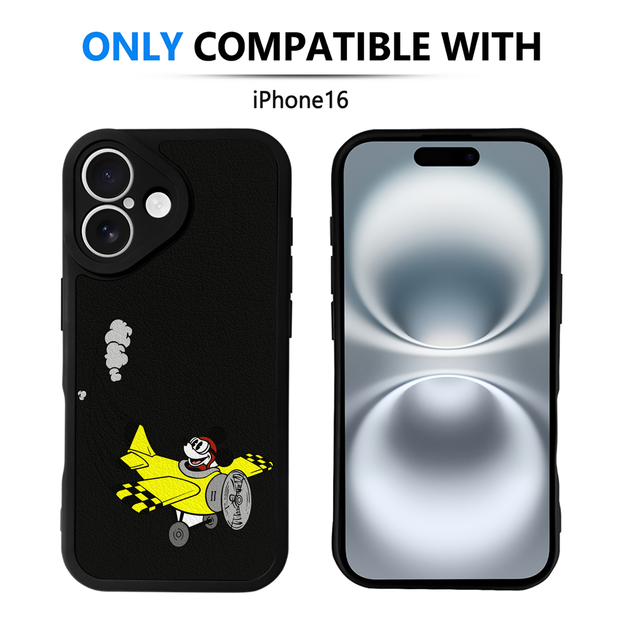 （画像用） ミッキーマウス Mickey Mouse 【iPhone 16シリーズ対応】シリコンスマホケース（レザー調） 材質：シリコン